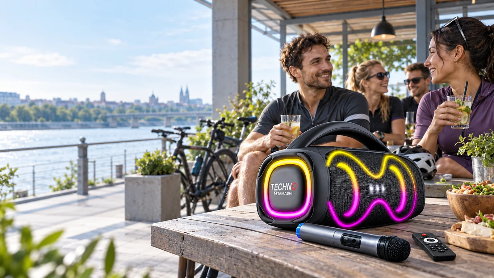 Techno Tamashi Speakers in a real-world setting