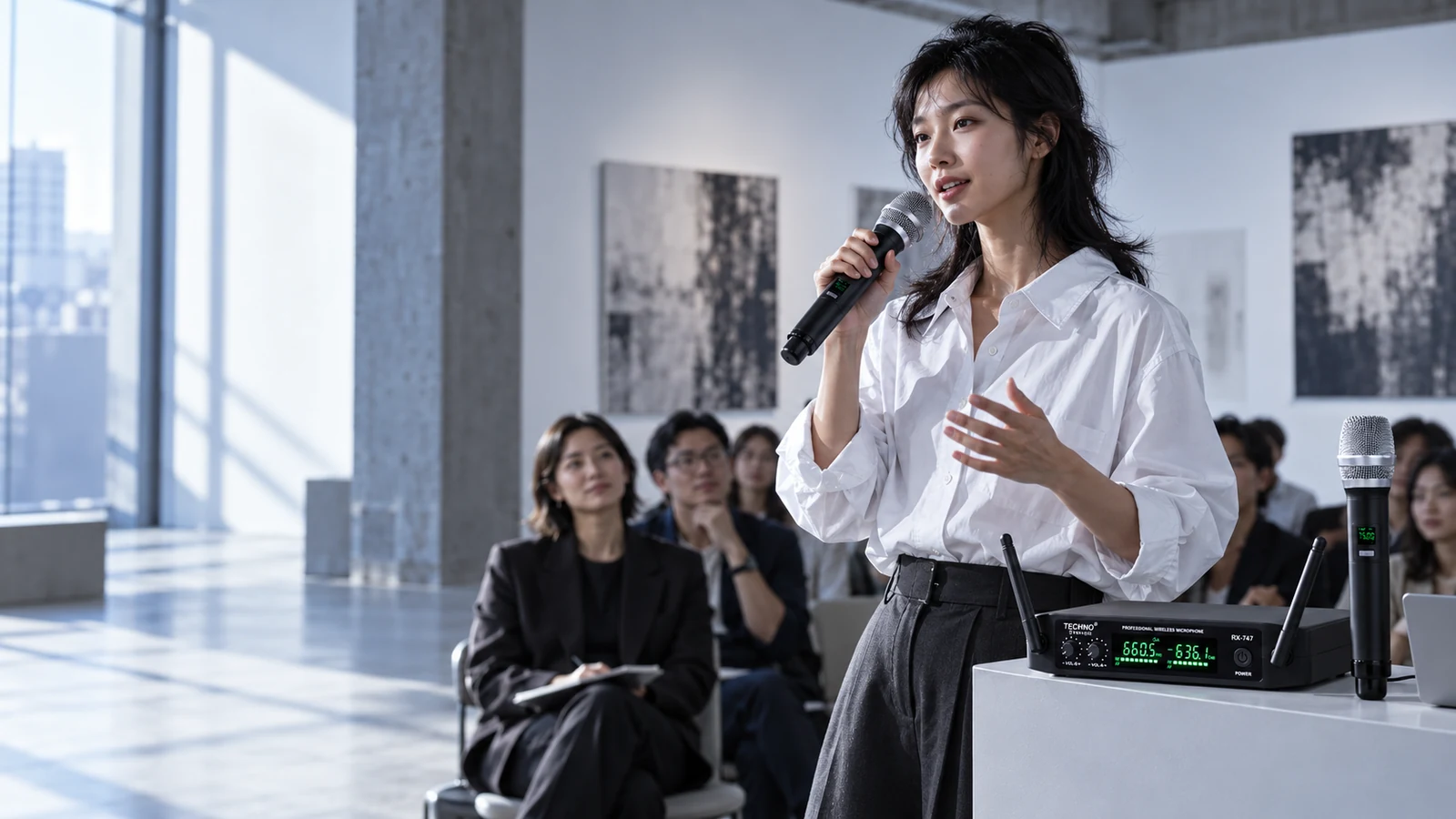 Techno Tamashi Microphones in a real-world setting