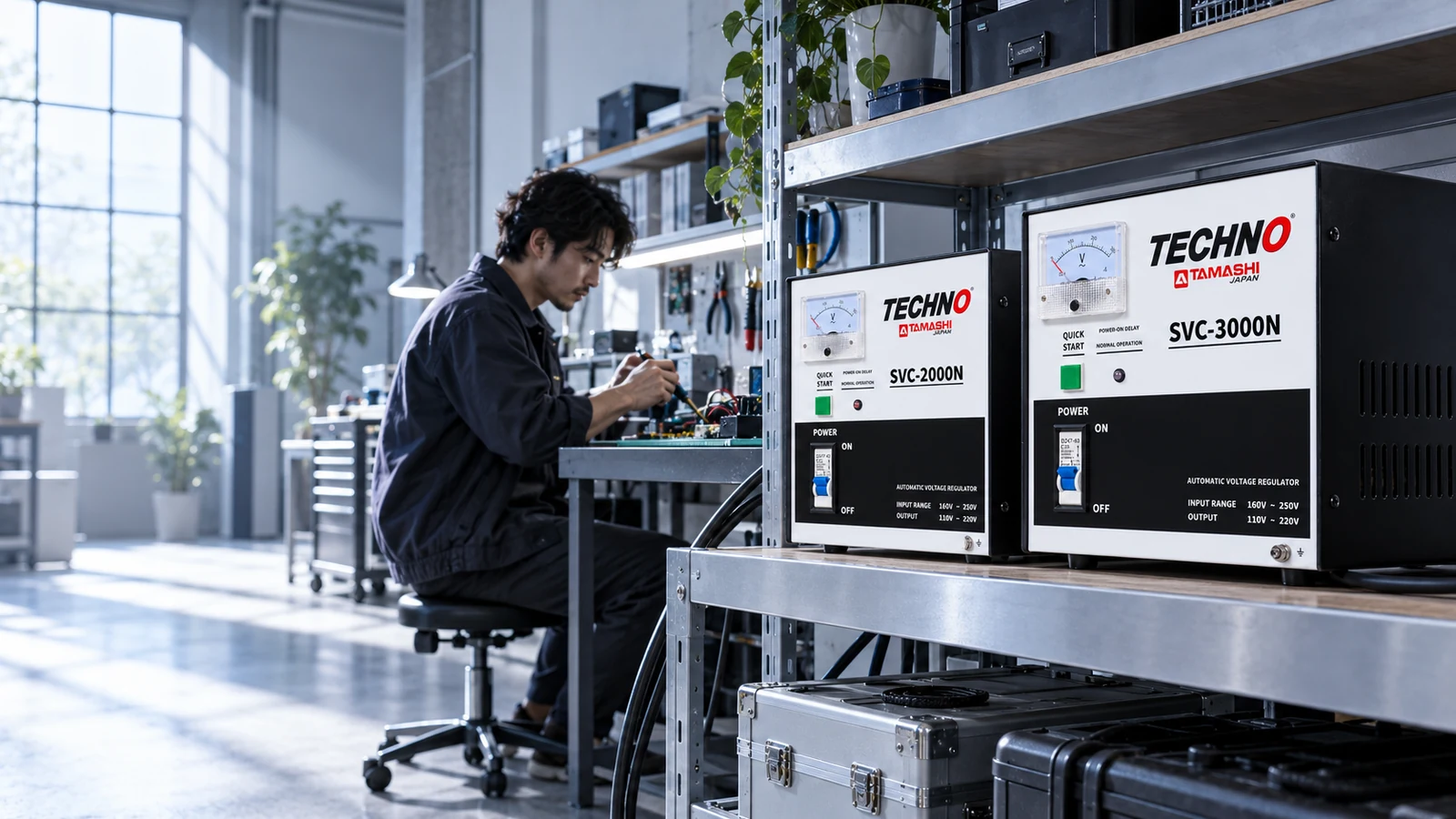 Techno Tamashi Voltage regulators in a real-world setting