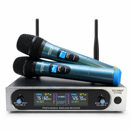 Techno Tamashi TN-300 Dual Channel UHF Wireless Microphone System